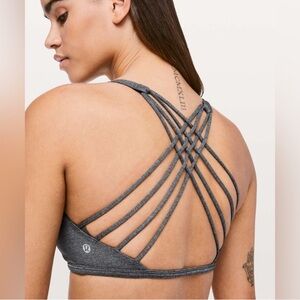 Lululemon Free To Be Bra (Wild) in Heathered Seal Grey Sz 2